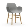 Normann Copenhagen Form Spisebordsstol med Armlán Grå/Egetrá