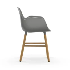 Normann Copenhagen Form Spisebordsstol med Armlán Grå/Egetrá