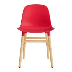 Normann Copenhagen Form Spisebordsstol Knaldrød/Eg