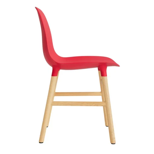 Normann Copenhagen Form Spisebordsstol Knaldrød/Eg