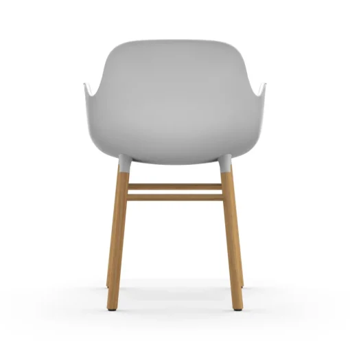 Normann Copenhagen Form Spisebordsstol med Armlán Hvid/Egetrá