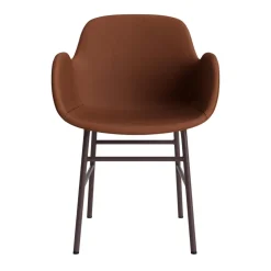 Normann Copenhagen Form Spisebordsstol Med Armlán Polstret Gruppe 7 Brun/Stål
