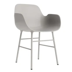 Normann Copenhagen Form Spisebordsstol Med Armlán Lysegrå/Stål