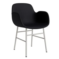 Normann Copenhagen Form Spisebordsstol Med Armlán Polstret Gruppe 7 Varm Grå/Stål