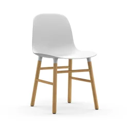 Normann Copenhagen Form Spisebordsstol Hvid/Egetrá