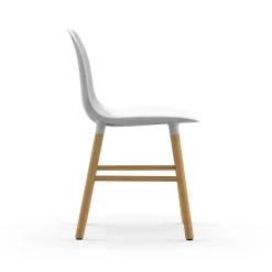 Normann Copenhagen Form Spisebordsstol Hvid/Egetrá