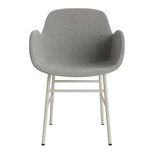 Normann Copenhagen Form Spisebordsstol Med Armlán Polstret Gruppe 2 Lysegrå/Stål