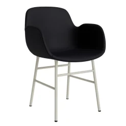 Normann Copenhagen Form Spisebordsstol Med Armlán Polstret Gruppe 7 Varm Grå/Stål