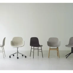 Normann Copenhagen Form Spisebordsstol Polstret Gruppe 7 Varm Grå/Stål