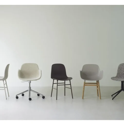 Normann Copenhagen Form Spisebordsstol Polstret Gruppe 7 Varm Grå/Stål