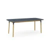 Normann Copenhagen Form Spisebord 95 x 200 cm Blå/Egetrá
