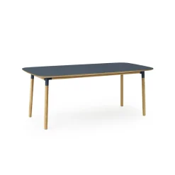 Normann Copenhagen Form Spisebord 95 x 200 cm Blå/Egetrá