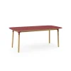 Normann Copenhagen Form Spisebord 95 x 200 cm Rød/Egetrá