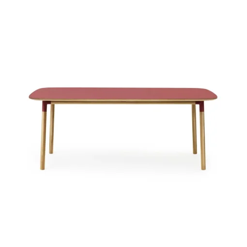Normann Copenhagen Form Spisebord 95 x 200 cm Rød/Egetrá