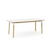 Normann Copenhagen Form Spisebord 95 x 200 cm Hvid/Egetrá