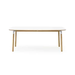 Normann Copenhagen Form Spisebord 95 x 200 cm Hvid/Egetrá