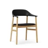 Normann Copenhagen Herit Spisebordsstol med Armlán Polstret Egetrá/ Sort