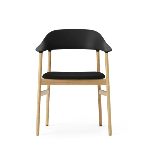 Normann Copenhagen Herit Spisebordsstol med Armlán Polstret Egetrá/ Sort