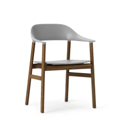 Normann Copenhagen Herit Spisebordsstol med Armlán Røget Egetrá/ Grå