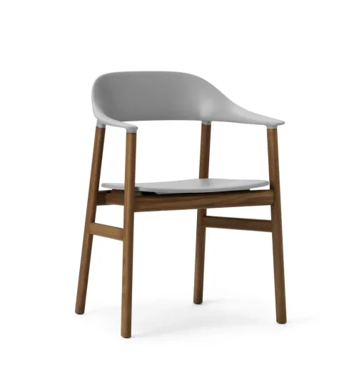 Normann Copenhagen Herit Spisebordsstol med Armlán Røget Egetrá/ Grå