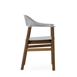 Normann Copenhagen Herit Spisebordsstol med Armlán Røget Egetrá/ Grå