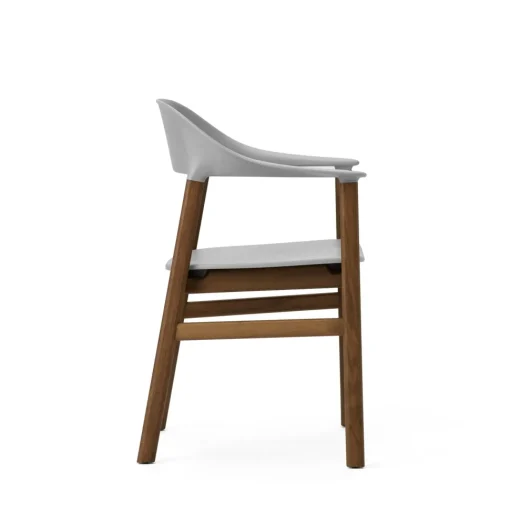 Normann Copenhagen Herit Spisebordsstol med Armlán Røget Egetrá/ Grå