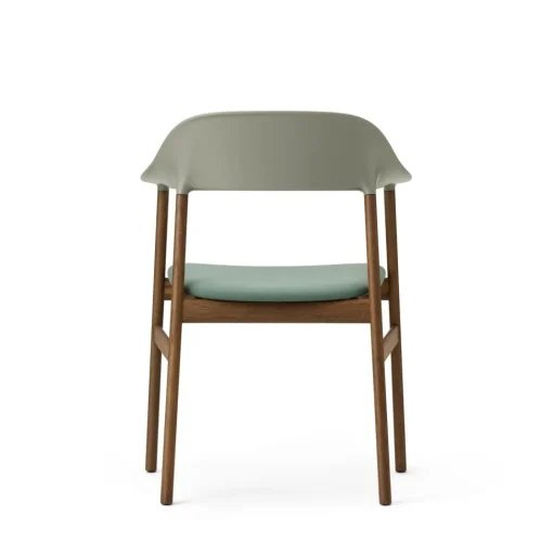 Normann Copenhagen Herit Spisebordsstol med Armlán Polstret Røget Egetrá/ Støvet Grøn