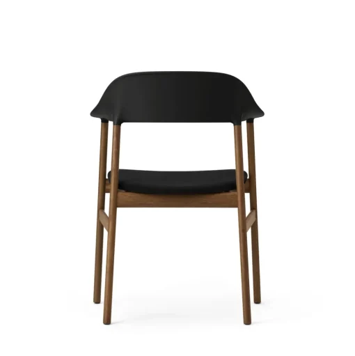 Normann Copenhagen Herit Spisebordsstol med Armlán Polstret Røget Egetrá/ Sort