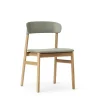 Normann Copenhagen Herit Spisebordsstol Láder Polstret Egetrá/ Støvet Grøn