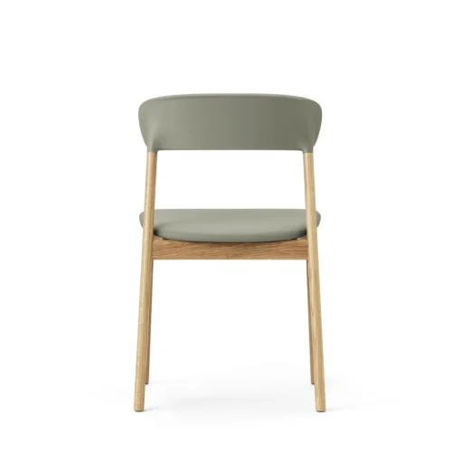 Normann Copenhagen Herit Spisebordsstol Láder Polstret Egetrá/ Støvet Grøn