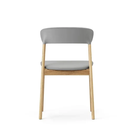 Normann Copenhagen Herit Spisebordsstol Láder Polstret Egetrá/ Grå