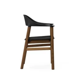 Normann Copenhagen Herit Spisebordsstol med Armlán Røget Egetrá/ Sort