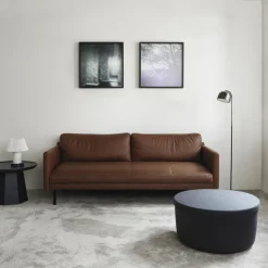 Normann Copenhagen Hide Storage Pouf Stor Brun