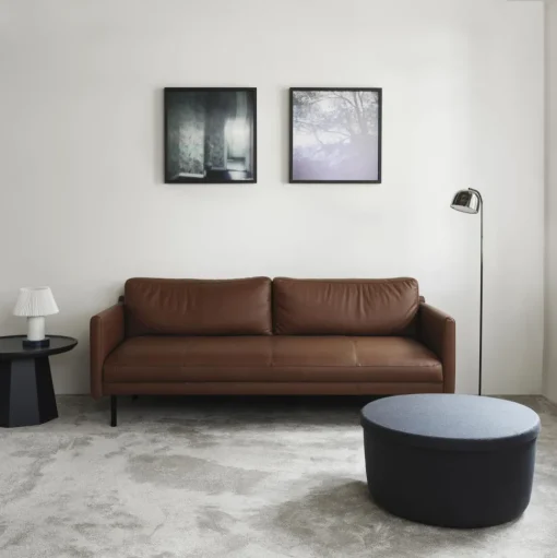 Normann Copenhagen Hide Storage Pouf Stor Brun