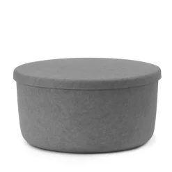 Normann Copenhagen Hide Storage Pouf Stor Grå