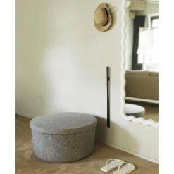 Normann Copenhagen Hide Storage Pouf Stor Grå