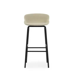 Normann Copenhagen Hyg Barstol H75 Polstret Sort Stål/Main Line Flax MLF20