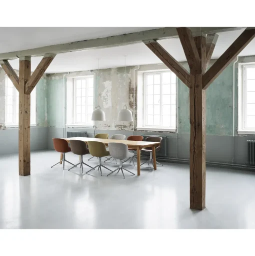 Normann Copenhagen Hyg Drejestol Polstret Sort Aluminium/Main Line Flax MLF20