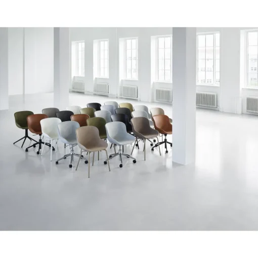 Normann Copenhagen Hyg Drejestol Polstret Sort Aluminium/Main Line Flax MLF20