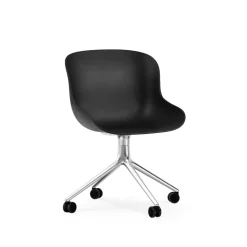 Normann Copenhagen Hyg Drejestol med Hjul Aluminium/Sort