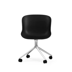 Normann Copenhagen Hyg Drejestol med Hjul Aluminium/Sort