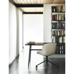 Normann Copenhagen Hyg Drejestol med Hjul Aluminium/Sort