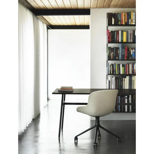 Normann Copenhagen Hyg Drejestol med Hjul Aluminium/Sort