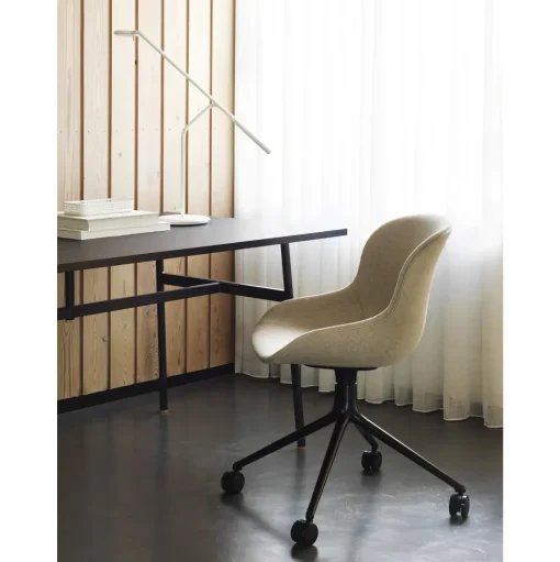 Normann Copenhagen Hyg Drejestol med Hjul Aluminium/Sort