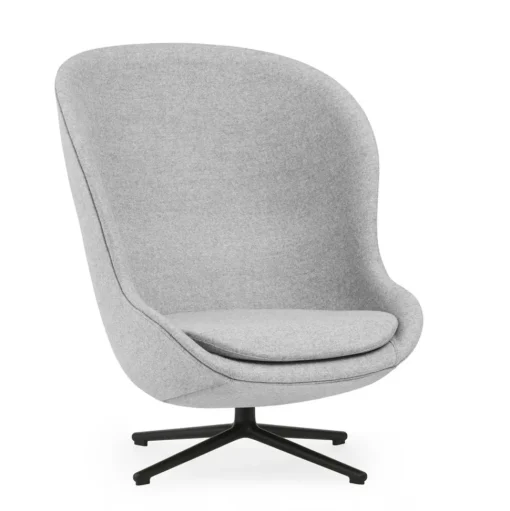 Normann Copenhagen Hyg Lánestol med Drejestel Høj Sort Aluminium/Grå LDS16
