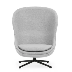 Normann Copenhagen Hyg Lánestol med Drejestel Høj Sort Aluminium/Grå LDS16