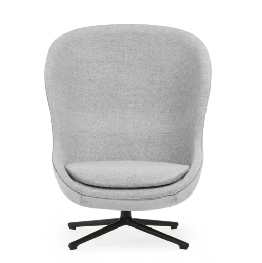Normann Copenhagen Hyg Lánestol med Drejestel Høj Sort Aluminium/Grå LDS16