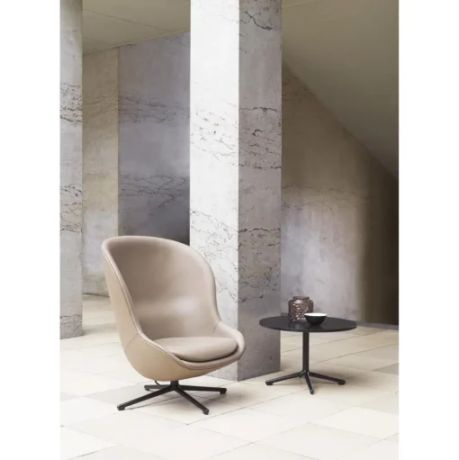 Normann Copenhagen Hyg Lánestol med Drejestel Høj Sort Aluminium/Grå LDS16