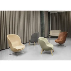Normann Copenhagen Hyg Lánestol med Drejestel Høj Sort Aluminium/Grå LDS16