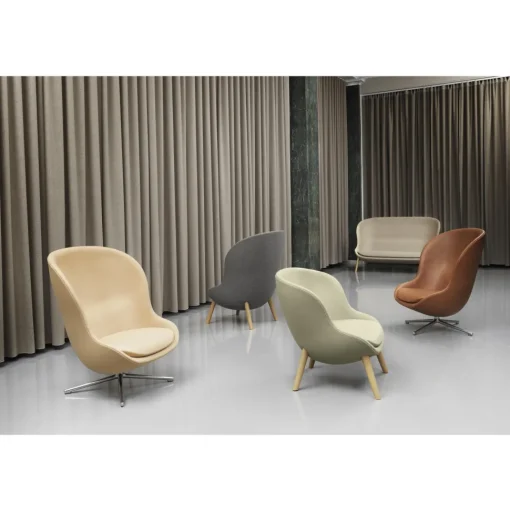 Normann Copenhagen Hyg Lánestol med Drejestel Høj Sort Aluminium/Grå LDS16